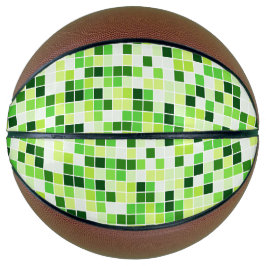 Zwembadtegels, groene mozaïektegels, geometrisch p basketbal
