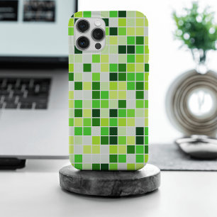Zwembadtegels, groene mozaïektegels, geometrisch p iPhone 15 pro max hoesje