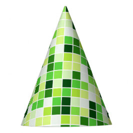 Zwembadtegels, groene mozaïektegels, geometrisch p feesthoedjes