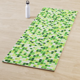 Zwembadtegels, groene mozaïektegels, geometrisch p yogamat