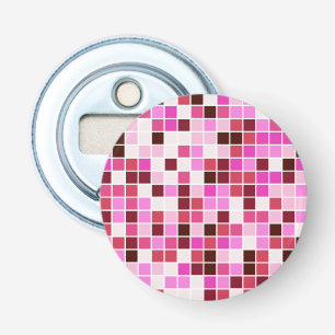 Zwembadtegels, Roze Mozaïektegels, Geometrisch Pat Button Flesopener