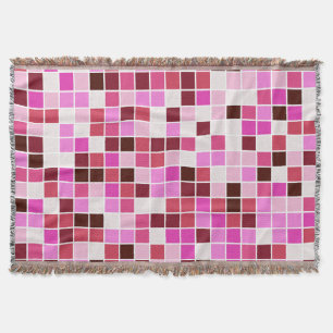 Zwembadtegels, Roze Mozaïektegels, Geometrisch Pat Deken