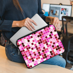 Zwembadtegels, Roze Mozaïektegels, Geometrisch Pat Laptop Sleeve