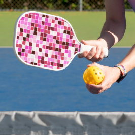 Zwembadtegels, Roze Mozaïektegels, Geometrisch Pat Pickleball Paddle