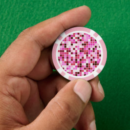 Zwembadtegels, Roze Mozaïektegels, Geometrisch Pat Poker Chips