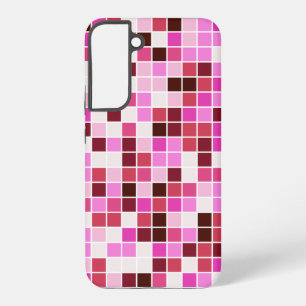 Zwembadtegels, Roze Mozaïektegels, Geometrisch Pat Samsung Galaxy Hoesje