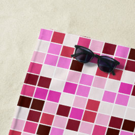Zwembadtegels, Roze Mozaïektegels, Geometrisch Pat Strandlaken