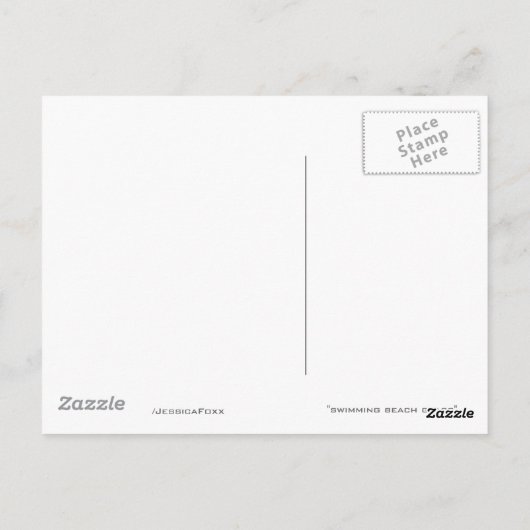 Zwembalglas Briefkaart (Achterkant)