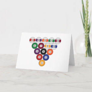 Zwemballen / biljart: Wenskaarten Kaart