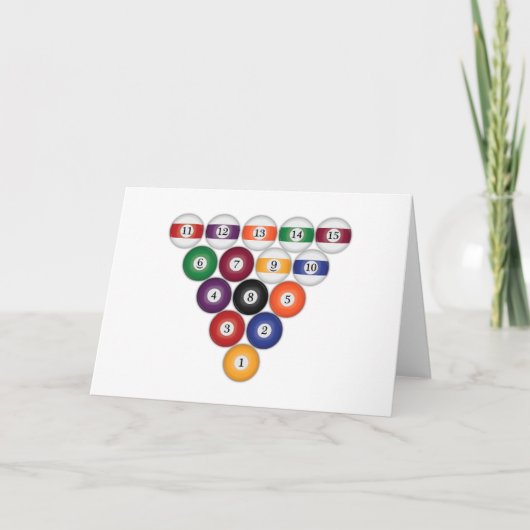 Zwemballen / biljart: Wenskaarten Kaart (Voorkant)