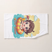 Zwemband met eigen naam zomerdesign bad handdoek (Handdoek)
