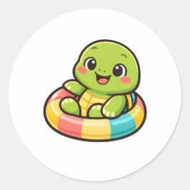 Zwemband Plezier Ronde Sticker