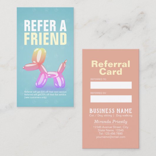 Zwembehandeling en wegwerpverwijzing Kaart (Voorkant / Achterkant)