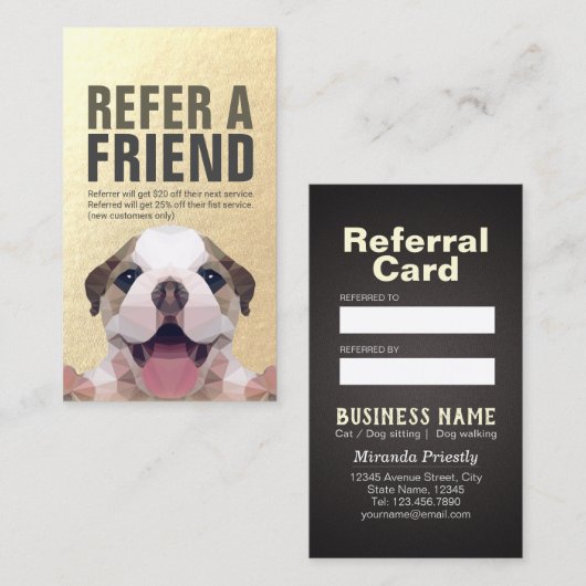 Zwembehandeling en wegwerpverwijzing Kaart (Voorkant / Achterkant)