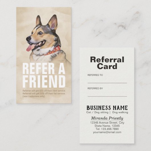 Zwembehandeling en wegwerpverwijzing Kaart (Voorkant / Achterkant)