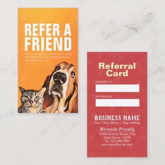 Zwembehandeling en wegwerpverwijzing Kaart (Voorkant / Achterkant)