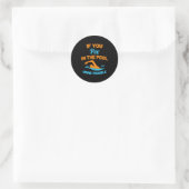 zwembenerwt ronde sticker (Tas)