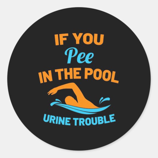 zwembenerwt ronde sticker (Voorkant)