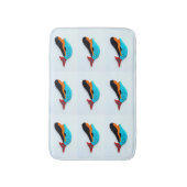 zwemblauwe mermaïdenpatroon badmat (Voorkant Verticaal)