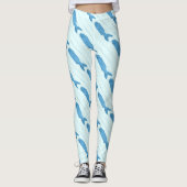 zwemblauwe vis leggings (Voorkant)