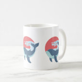 zwemblauwe walvis koffiemok (Voorkant rechts)