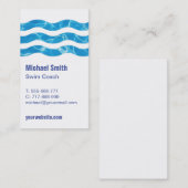 Zwembolgolven zwemblak Visitekaartje (Voorkant / Achterkant)