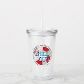 Zwembollen Pool Chill out Custom Favor Acryl Drinkbeker (Voorkant)