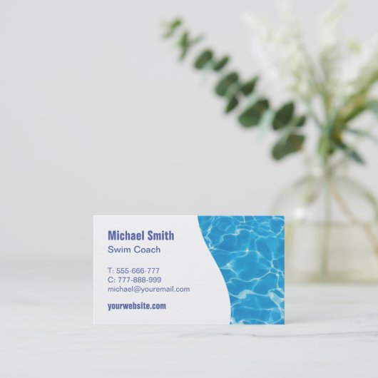 Zwembollen zwemblam zwembad visitekaartje (Staand voorkant)