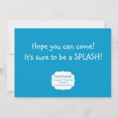 Zwembolpartij - Blauwe Pool Floaty Birthday Kaart (Achterkant)