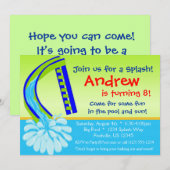 Zwembolpartij - Groene waterglijder op zaterdag Kaart (Voorkant / Achterkant)