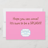 Zwembolpartij - Roze zwemblaire dag Kaart (Achterkant)