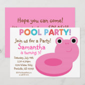 Zwembolpartij - Roze zwemblaire dag Kaart (Voorkant / Achterkant)