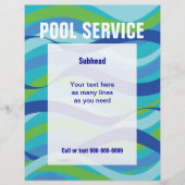 Zwembolservice met aangepaste tekst flyer (Voorkant)