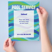Zwembolservice met aangepaste tekst flyer (Hand)