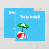 Zwembolthema Aangepaste feestdagen Kaart (Voorkant / Achterkant)