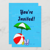 Zwembolthema Aangepaste feestdagen Kaart (Voorkant / Achterkant)