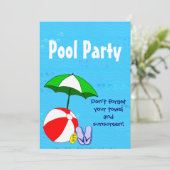 Zwembolthema Aangepaste feestdagen Kaart (Staand voorkant)