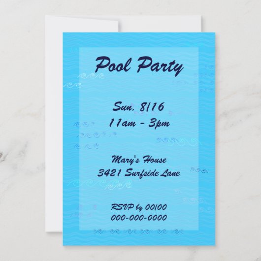 Zwembolthema Aangepaste feestdagen Kaart (Achterkant)