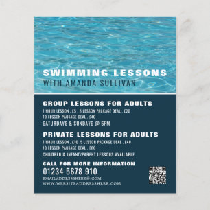 Zwembool, Adverteren zwemles Flyer