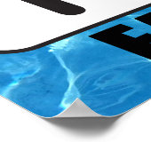 Zwembool/aquatisch centrum "Eat, Sleep, zwom" Poster (Hoek)