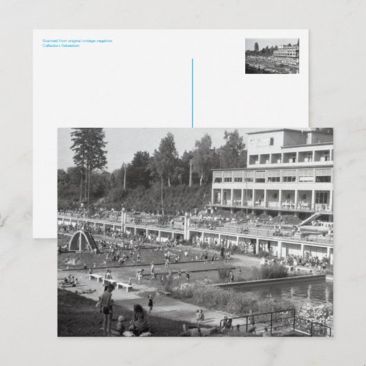 Zwembool,  briefkaart (Voorkant / Achterkant)