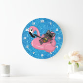 Zwembool Cute Cat Flamingo Blue Water Grote Klok (Huis)
