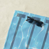 Zwembool geïllustreerde zwemmers strandlaken (In situ)