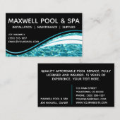 Zwembool Groen Blauw Water Aqua Ripple Visitekaartje (Voorkant / Achterkant)