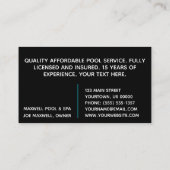 Zwembool Groen Blauw Water Aqua Ripple Visitekaartje (Achterkant)