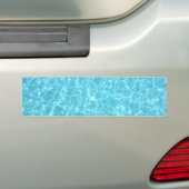 Zwembool Partij Blauwe waterblanco Sjabloon Bumpersticker (Op auto)