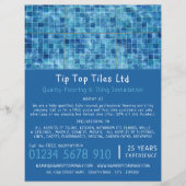 Zwembool, vloer, Tegel installateur Adverteren Flyer (Voorkant)