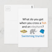 Zwemboomstam Joke Briefkaart (Voorkant / Achterkant)