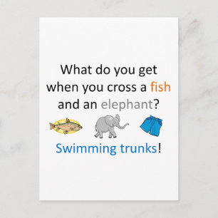 Zwemboomstam Joke Briefkaart