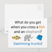 Zwemboomstammen Briefkaart (Voorkant / Achterkant)